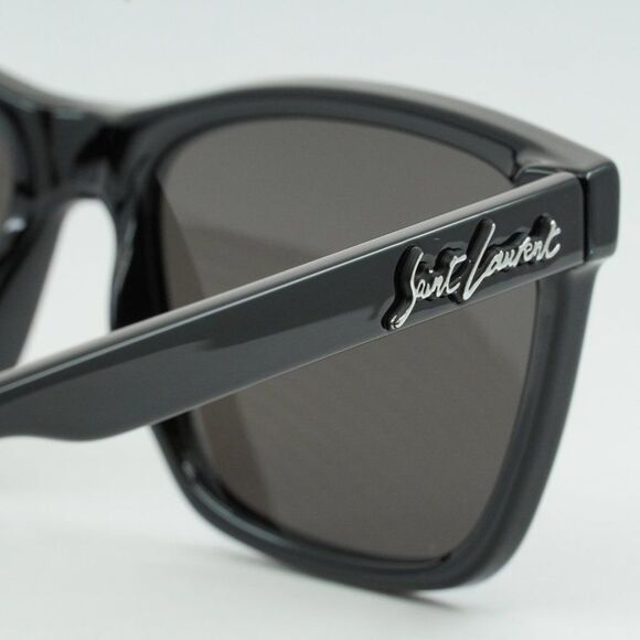 💯 NEW SAINT LAURENT SL318 001 BLACK GREY SUNGLASSES - Picture 5 of 12